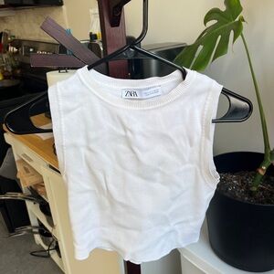Zara White Tank Top